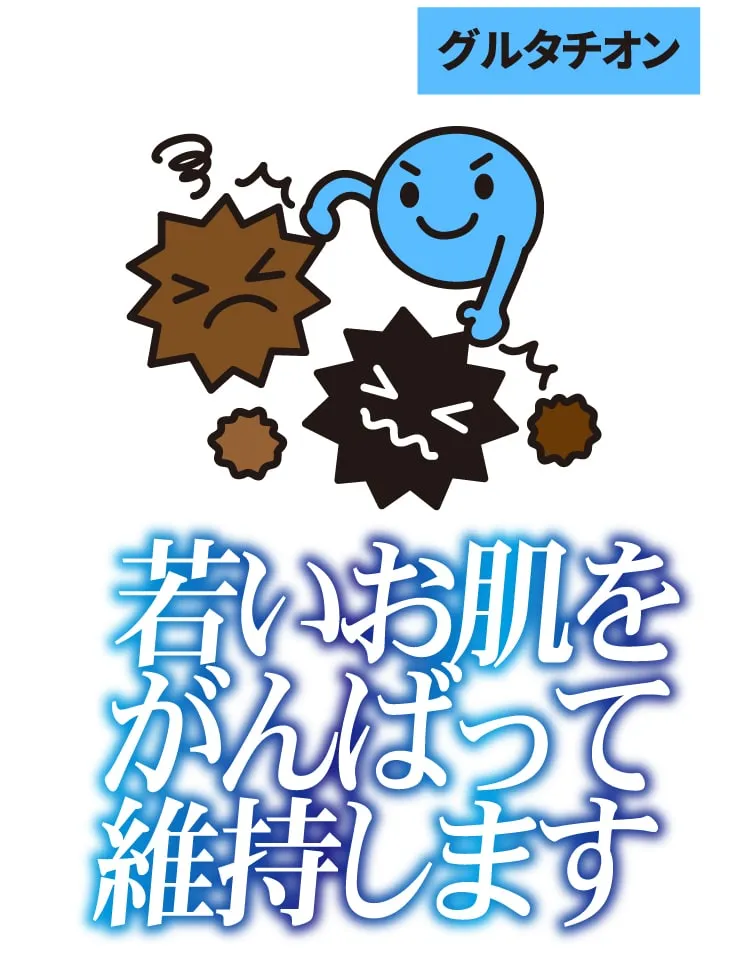 若いお肌をがんばって維持します
